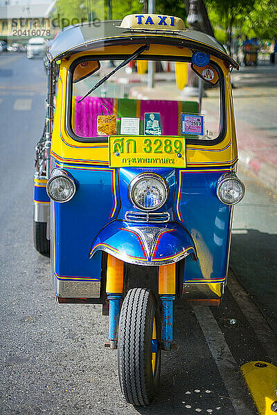 Colorful Tuk-Tuk in central Bangkok  Thailand