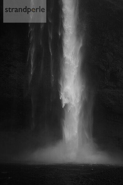 Detail of Seljalandsfoss waterfall in Iceland