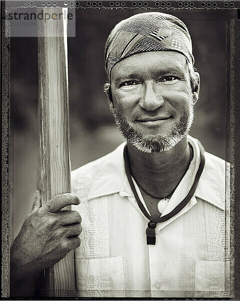 A middle age  male river guide poses for a portrait in Grand Canyon National Park  Arizona