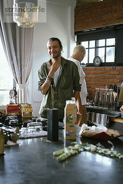 Man at a tea ceremony.