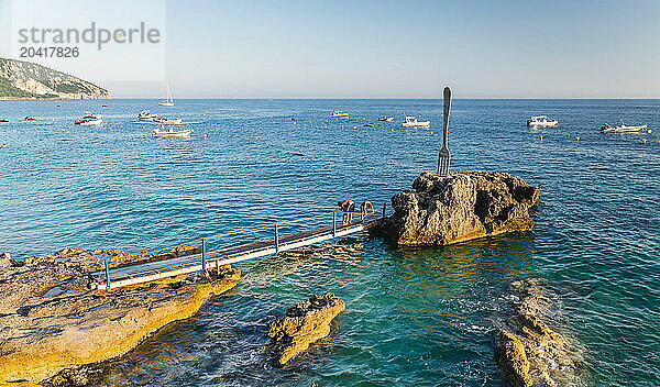 Azure sea in Dhermi  Albania