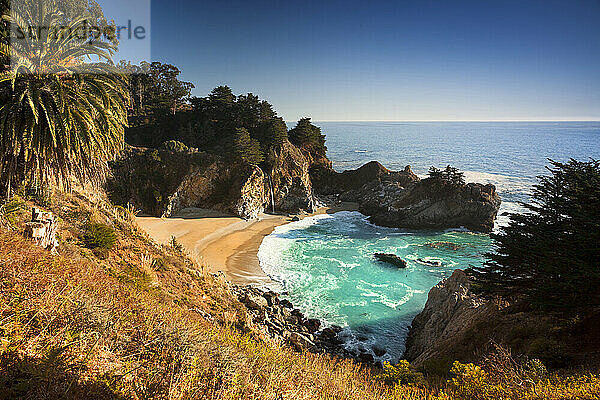 McWay waterfall inlet at Big Sur overlook in Julia Pfeiffer Burns State Park in California.