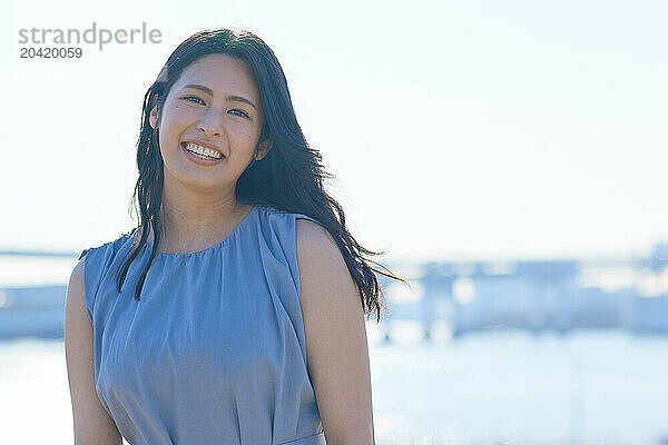 Japanese woman outdoor portrait