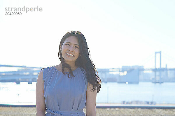 Japanese woman outdoor portrait