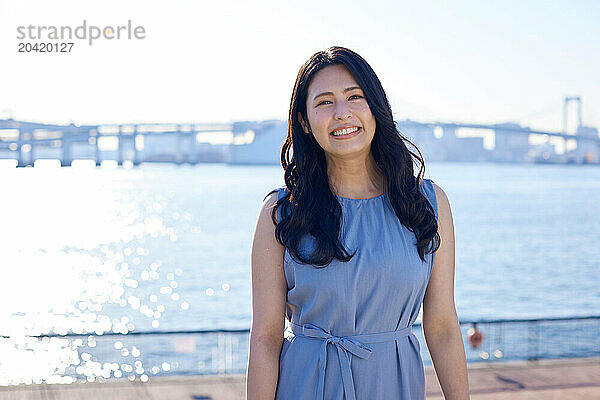 Japanese woman outdoor portrait