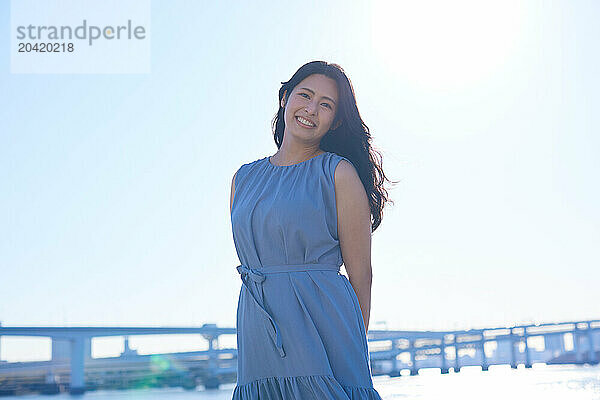 Japanese woman outdoor portrait