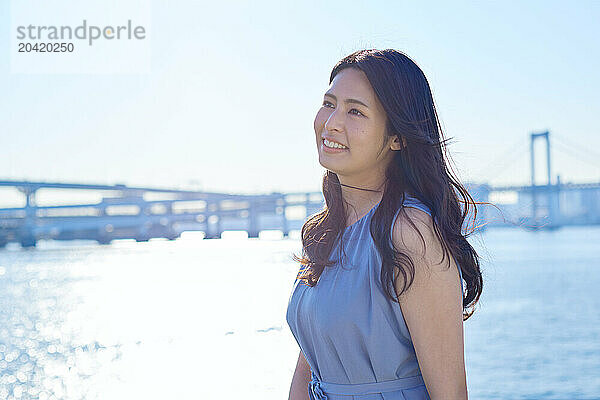 Japanese woman outdoor portrait