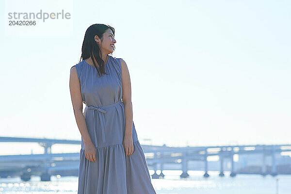 Japanese woman outdoor portrait