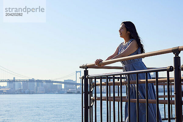 Japanese woman outdoor portrait