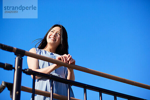 Japanese woman outdoor portrait