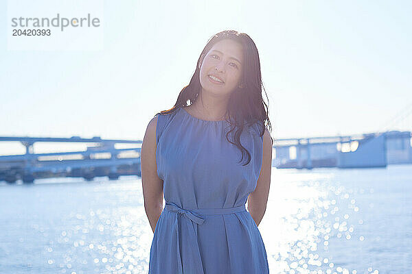 Japanese woman outdoor portrait