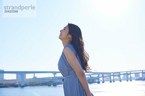 Japanese woman outdoor portrait