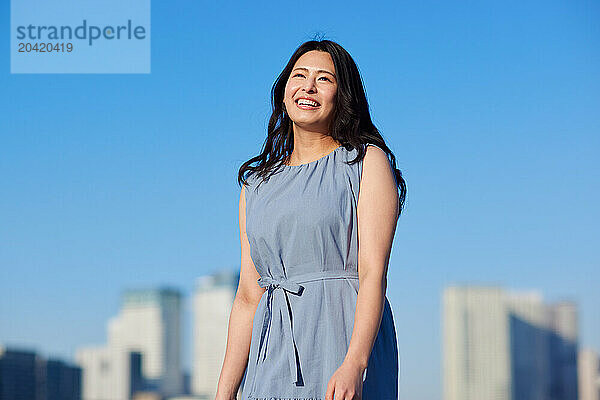 Japanese woman outdoor portrait