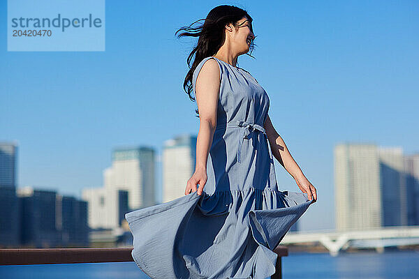 Japanese woman outdoor portrait