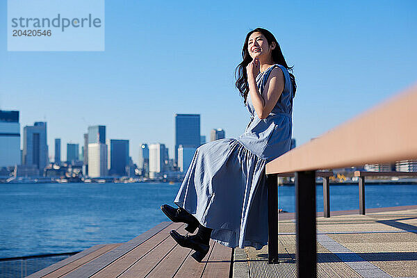 Japanese woman outdoor portrait