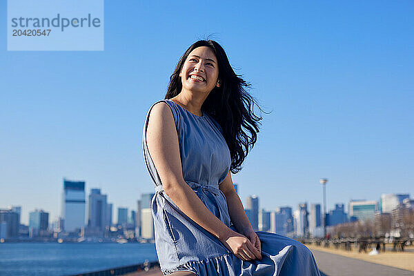 Japanese woman outdoor portrait