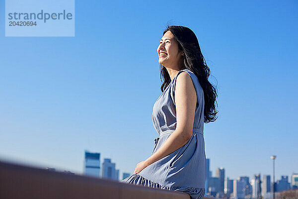 Japanese woman outdoor portrait