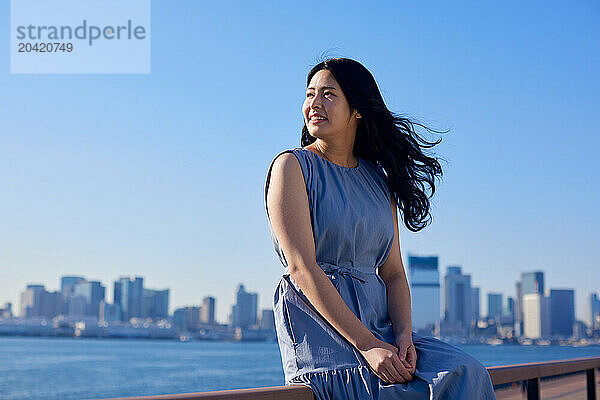 Japanese woman outdoor portrait