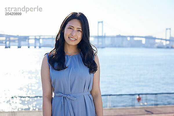 Japanese woman outdoor portrait