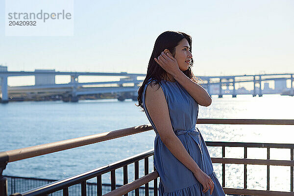 Japanese woman outdoor portrait