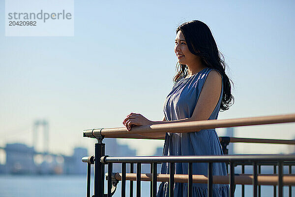 Japanese woman outdoor portrait