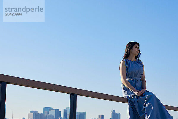 Japanese woman outdoor portrait