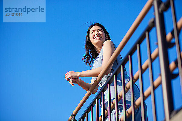 Japanese woman outdoor portrait