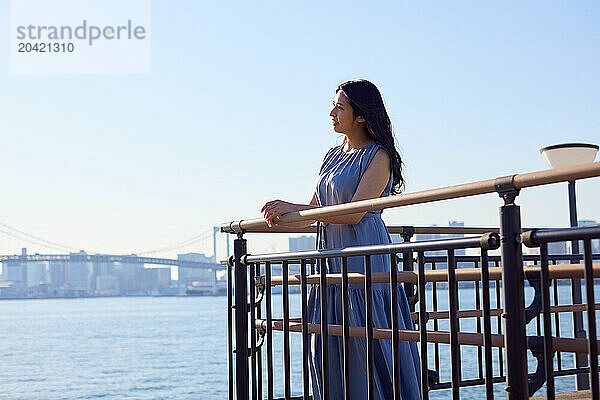 Japanese woman outdoor portrait