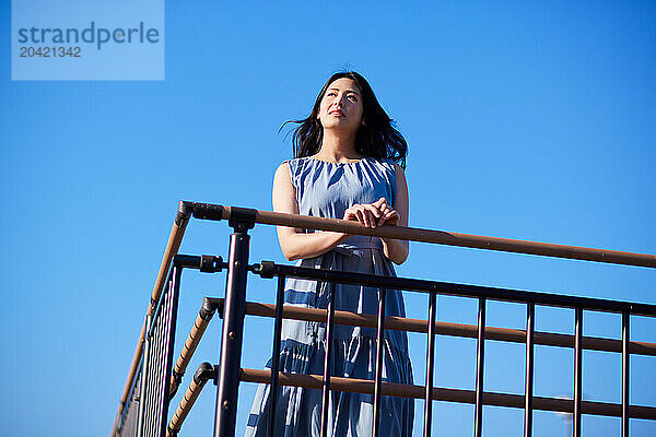 Japanese woman outdoor portrait