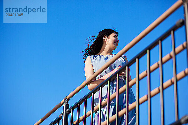 Japanese woman outdoor portrait