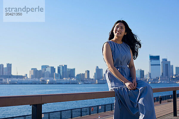 Japanese woman outdoor portrait