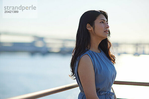 Japanese woman outdoor portrait