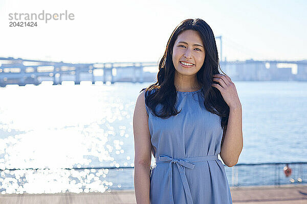 Japanese woman outdoor portrait