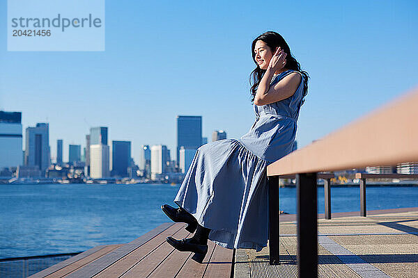 Japanese woman outdoor portrait