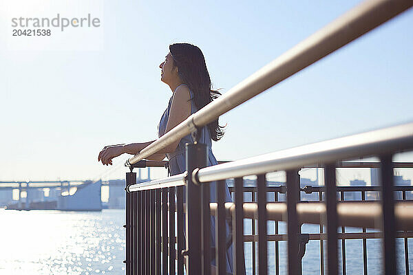 Japanese woman outdoor portrait