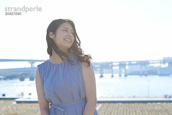 Japanese woman outdoor portrait