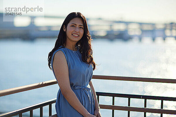 Japanese woman outdoor portrait