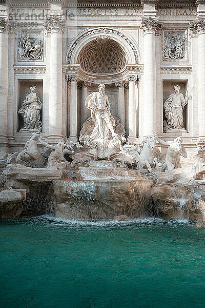 Trevi Fountain Glowing in Rome's Warm Afternoon Light