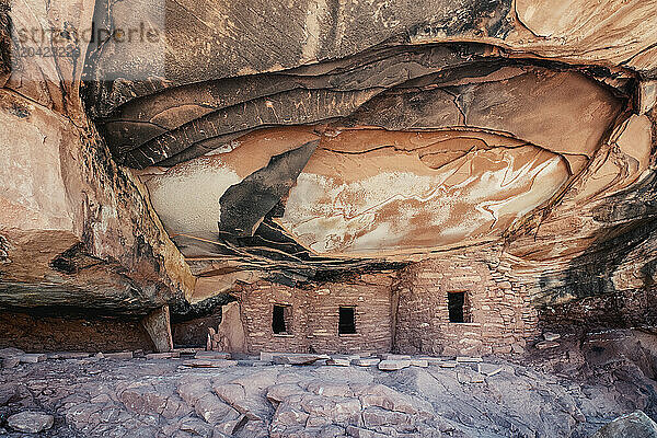 Anasazi Ruin Falling Roof in Cedar Mesa Utah