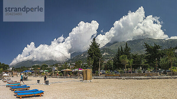 Coast and beautiful beach in Dhermi  Albania