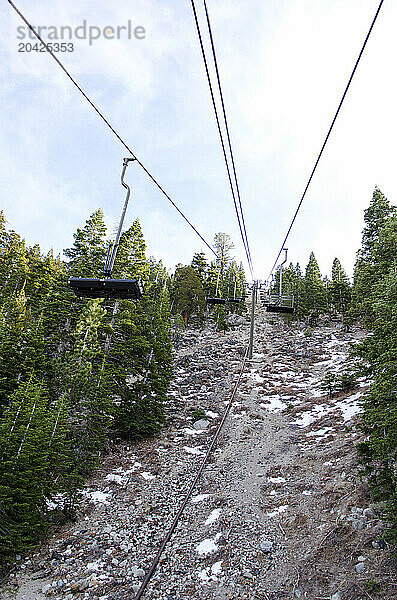 The start of one of the driest ski seasons on record  June Mountain  California.