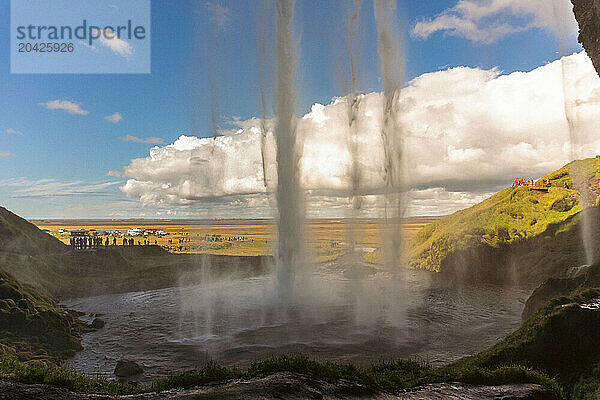 Seljalandsfoss Fascinating Waterfall in Iceland.