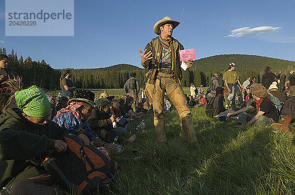 Rainbow Family gathering  Steamboat Springs  Colorado.