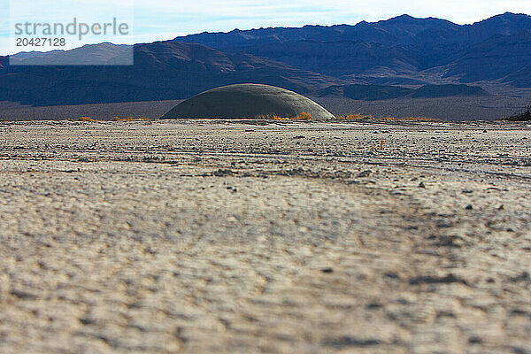 Twisted and bent metal from the steel and concrete bunkers that once stood in Frenchman Flat at the Nevada Test Site.