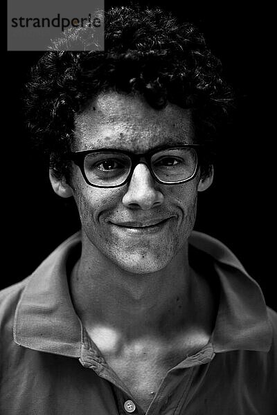 Climber Ben Lepesant poses for a portrait in Camp 4  Yosemite Valley  California.