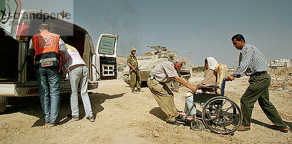 Wheelchair at checkpoint