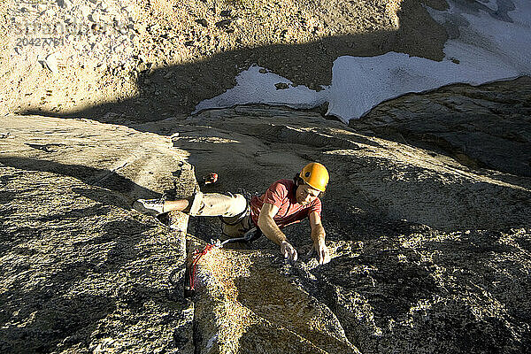 Alpine climbers on granite mountains in Washington State