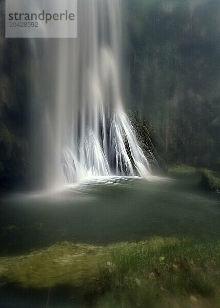 Waterfall at Monastery of Piedra  Zaragoza  Spain