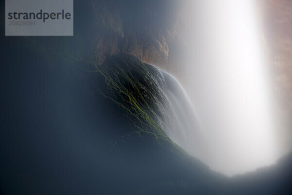 Blurred motion of waterfall at Monastery of Piedra  Zaragoza  Spain