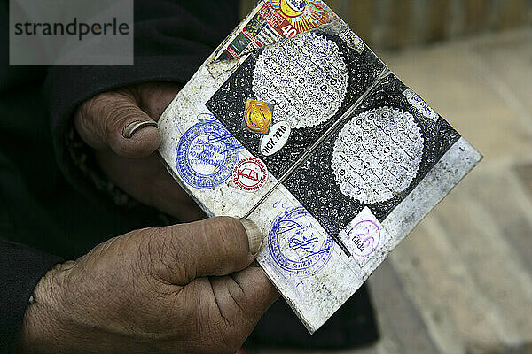 Uzbekistan  Bukhara  Jewish religious items in home